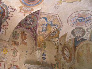 Fresken, Palazzo Pretorio, Certaldo, Florenz. Autor und Copyright Marco Ramerini
