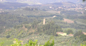 La torre di Pogni vista da Marcialla, Barberino Val d'Elsa, Firenze. Author and Copyright Marco Ramerini