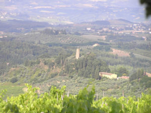 La torre di Pogni vista da Marcialla, Barberino Val d'Elsa, Firenze. Author and Copyright Marco Ramerini