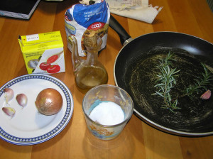 Gli ingredienti. Baccalà in Umido con Patate. Author and Copyright Laura Ramerini