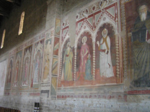 Affreschi (XIV-XV secolo) all'interno della Basilica di San Miniato al Monte, Firenze. Author and Copyright Marco Ramerini