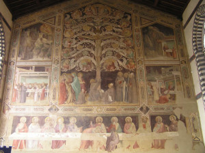 Cenacolo di Taddeo Gaddi, Basilica di Santa Croce, Firenze. Author and Copyright Marco Ramerini