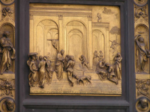 Formella di una porta del Battistero di San Giovanni, Firenze, Italia. Author and Copyright Marco Ramerini