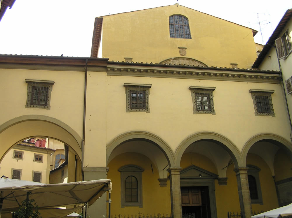Il Corridoio Vasariano e la Chiesa di Santa Felicita, Firenze, Italia. Author and Copyright Marco Ramerini
