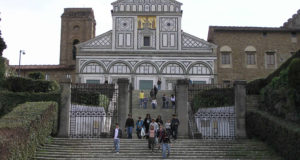 La facciata della Basilica di San Miniato al Monte, Firenze. Author and Copyright Marco Ramerini