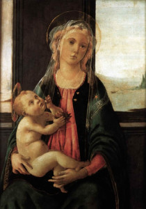 Madonna del Mare de Sandro Botticelli, Galleria de la Accademia, Florencia, Italia. No Copyright