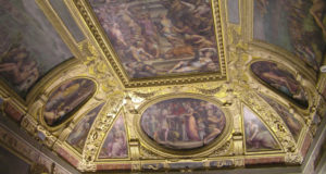 Soffitto della Sala di Clemente VII, Palazzo Vecchio, Firenze. Italia. Author and Copyright Marco Ramerini