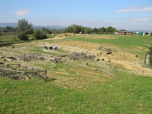 Area degli scavi di Poggio Bonizio, Fortezza di Poggio Imperiale, Poggibonsi, Siena. Author and Copyright Marco Ramerini