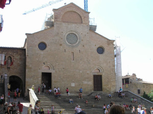 Façade de la cathédrale, San Gimignano, Sienne. Author and Copyright Marco Ramerini