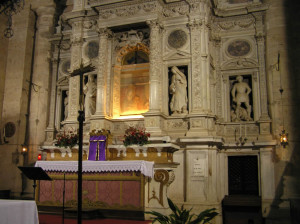 L'Altare Maggiore, Chiesa o Santuario della Madonna di San Biagio, Montepulciano, Siena. Author and Copyright Marco Ramerini
