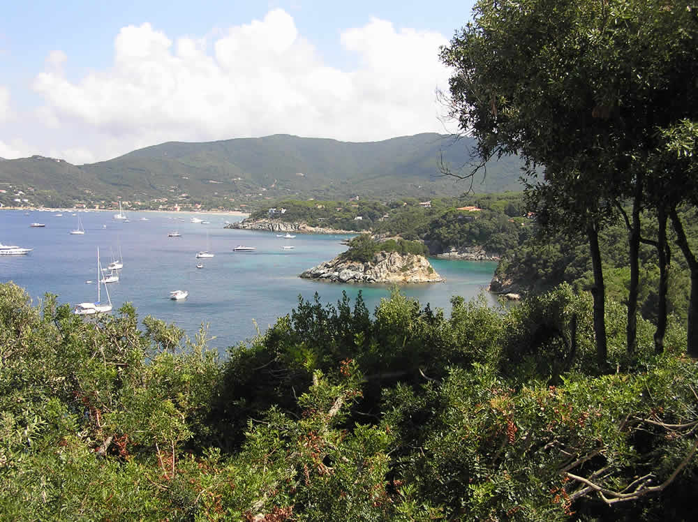 L'isola di Paolina nel golfo di Procchio, Marciana, Isola d'Elba, Livorno. Author and Copyright Marco Ramerini