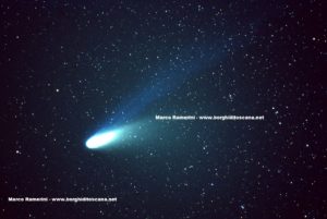 La cometa Hale Bopp. Autore e Copyright Marco Ramerini