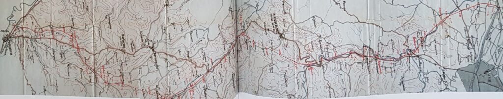 Mappa completa del tracciato proposto della Ferrovia della Val di Pesa